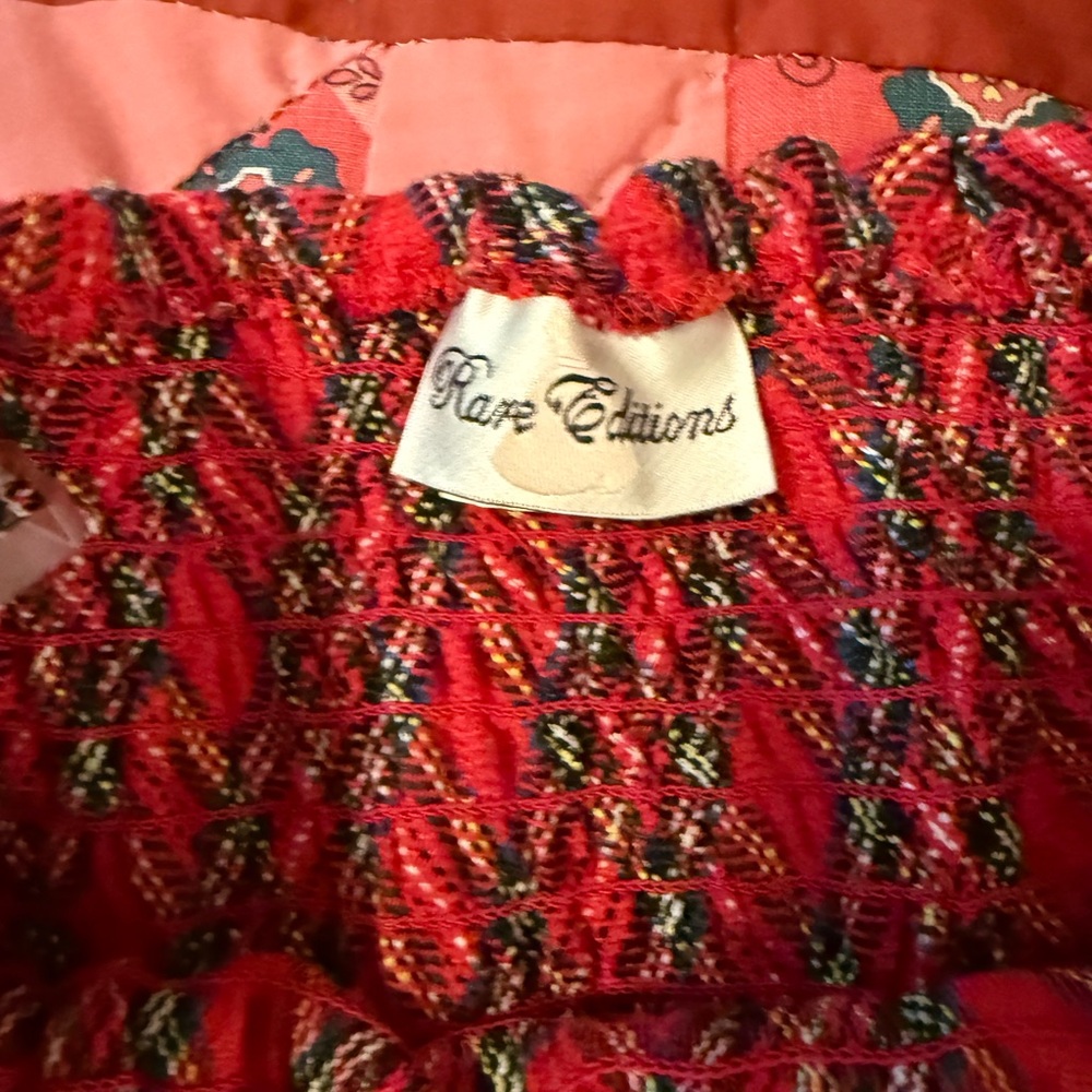 Rare Editions Vibrant Red and Black Plaid Dress